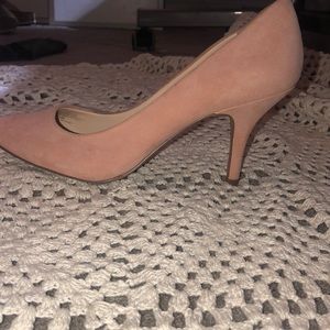 Baby Pink Suede Heels